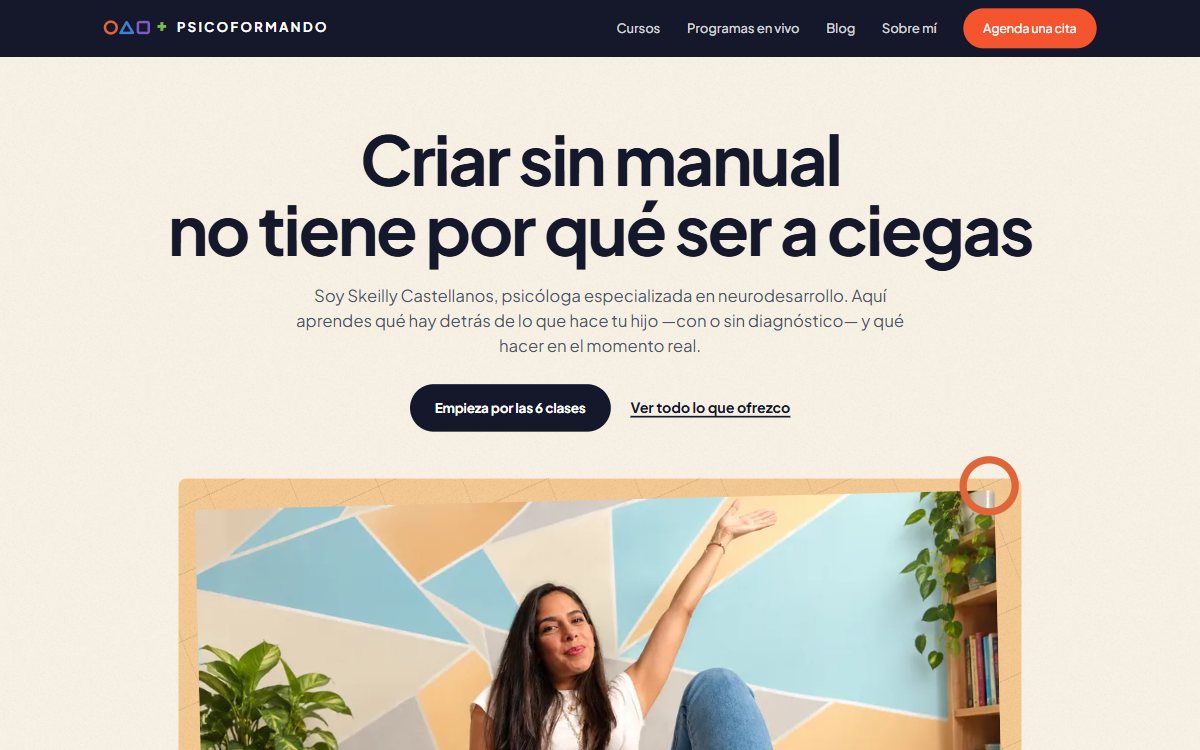 Portada del sitio de PsicoFormando